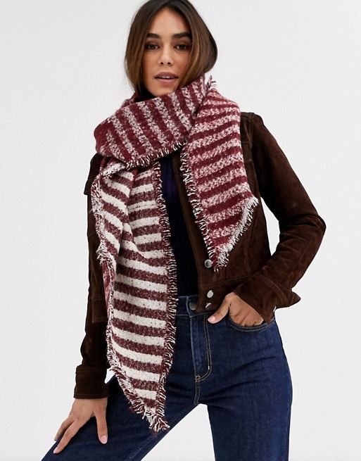 Vila stripe tapered scarf