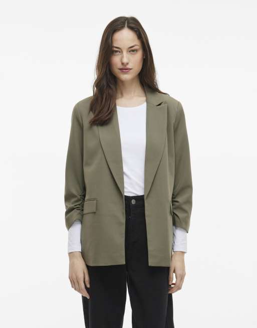 Vila - Støvet olivengrøn blazer