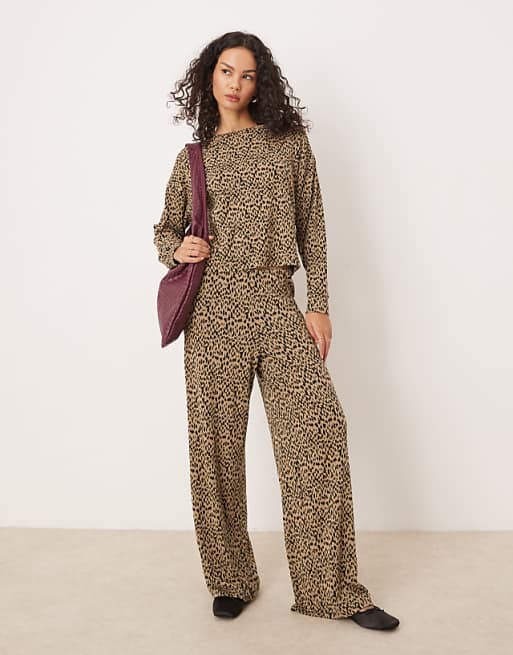 VILA super soft knit top in mini leopard print - part of a VILA super soft knit top in mini leopard print - part of a