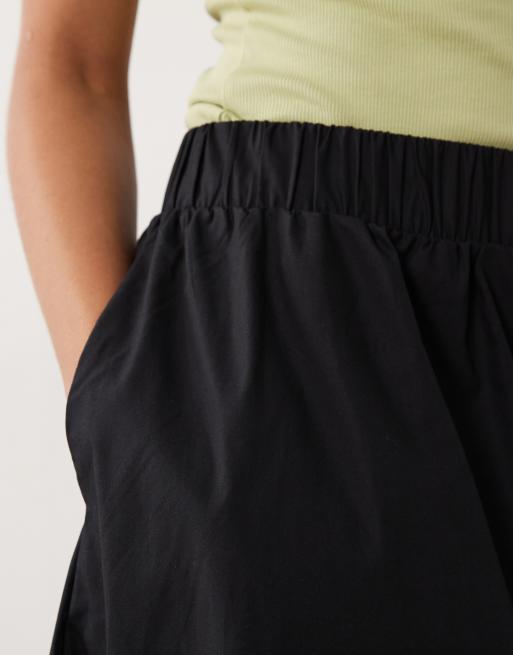 VILA – Svart midikjol i bomull, 3 av 5