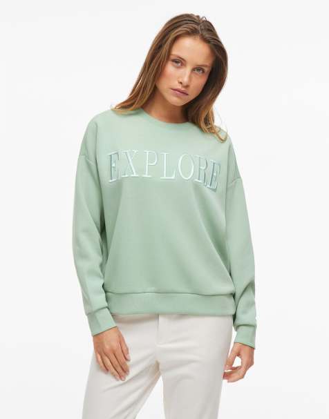 VILA - Sweat - Vert limon - view 1