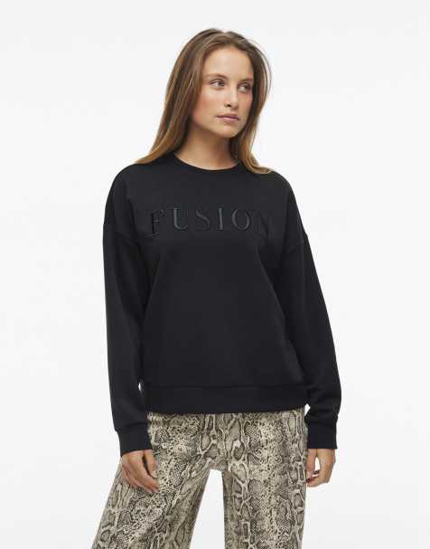 Vila Sweatshirt in black beauty - view 1