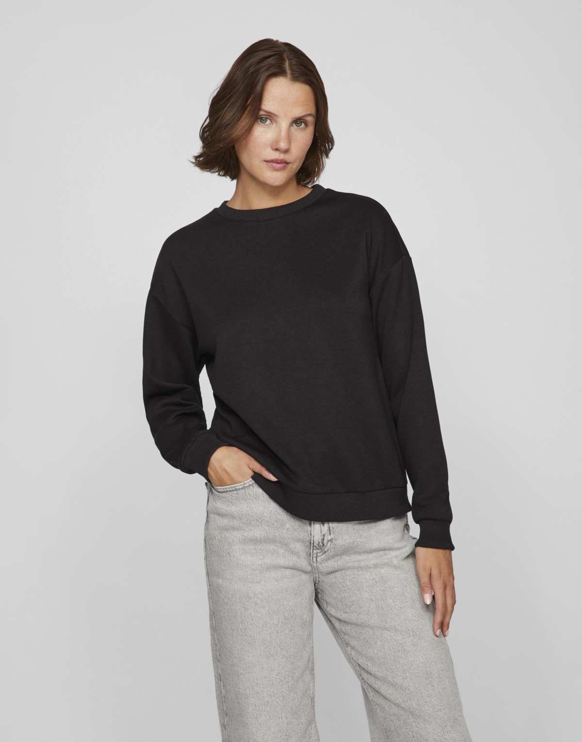 Vila Sweatshirt in black