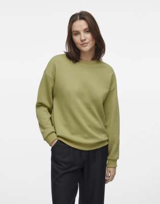 Sweatshirt in Salbeigrün Grün S