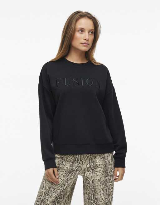 VILA - Sweatshirt in zwarte schoonheid