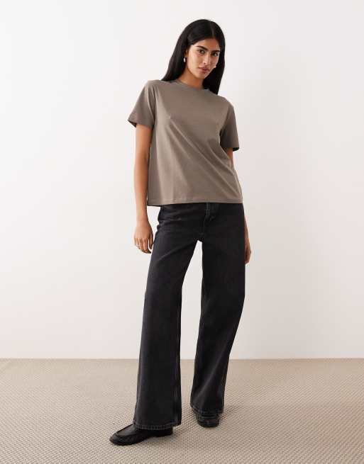 VILA - T-shirt oversize vestibilità boyfriend color falcon mélange, 2 di 4