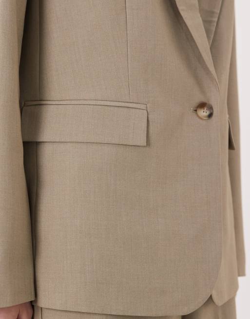 Vila tailored blazer co-ord in seneca rock melange, 4 of 4
