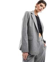 Vero Moda tailored houndstooth blazer co-ord in neutral check