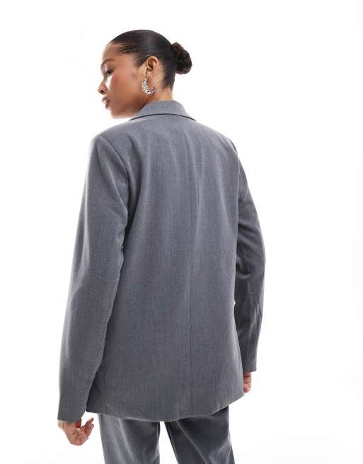 Vila tailored blazer in grey (part of a set), 3 of 4