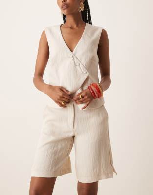Vila Tailored High Waist Longline Short