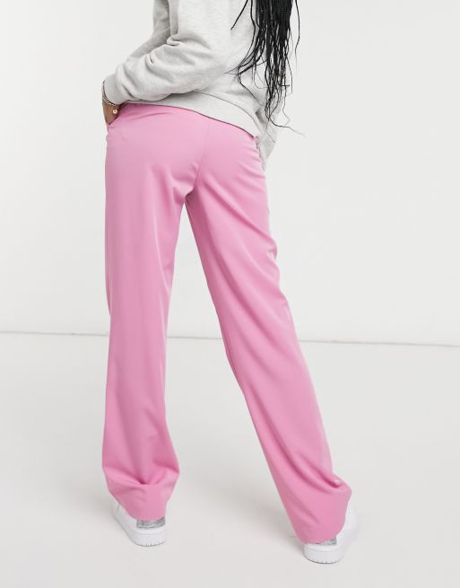 Vila tailored high waisted pants in pink, 2 of 4