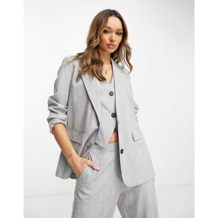 Light grey womens blazer online