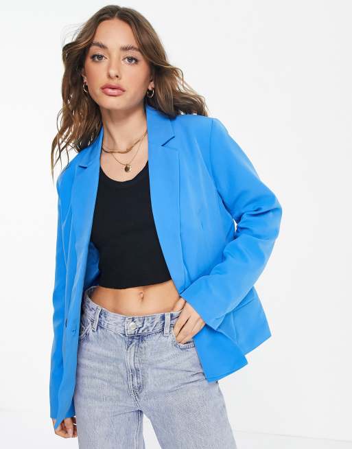 Vila tailored suit blazer in blue