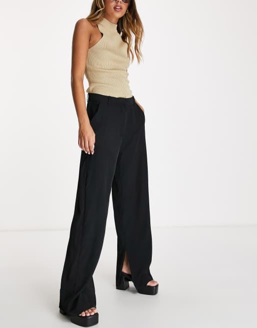 Vila tailored trousers in black