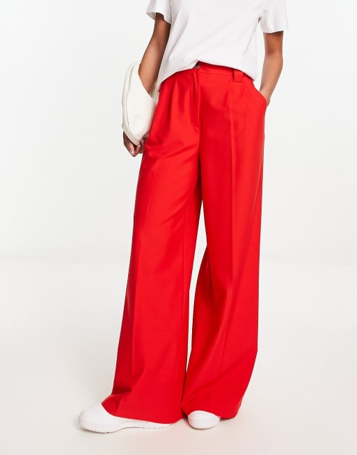 Red best sale palazzo trousers