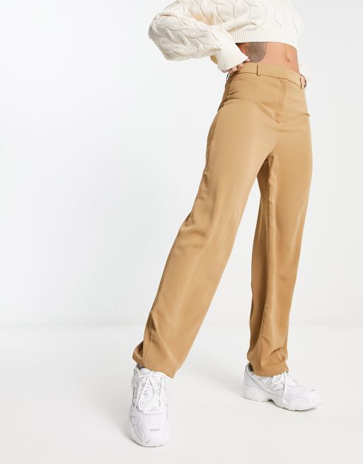 Vila wide leg lounge pants in camel