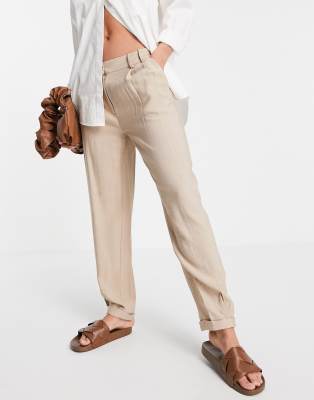 tapered wide leg trousers