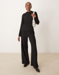 [Vila] VILA textured long sleeve top in black (part of a set) S Black