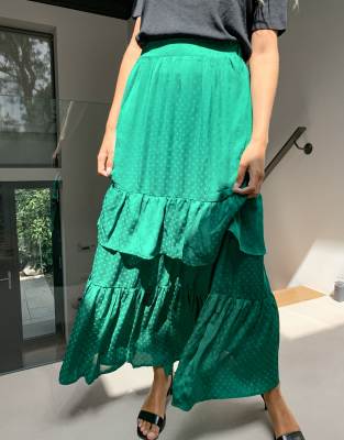 textured maxi skirt