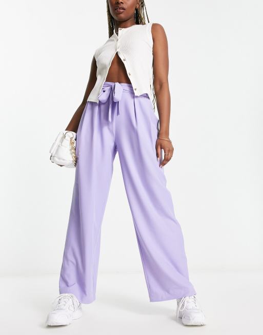 Lilac high hot sale waisted trousers