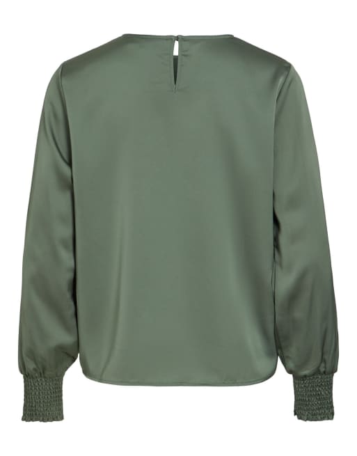 Vila top met lange mouwen in laurel wreath, 6 van 6