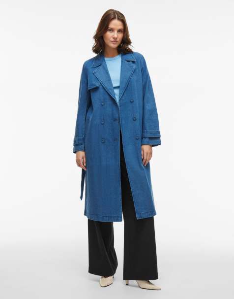 VILA - Trench-coat en denim - Bleu moyen - view 1