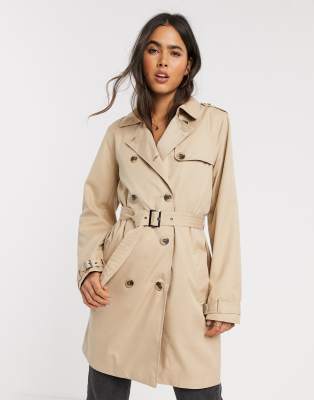 Vila trench coat in beige | ASOS