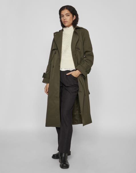 Vila - Trench-coat - Vert foncé - view 1
