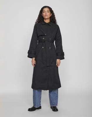 Vila - Trenchcoat in Black Beauty-Schwarz