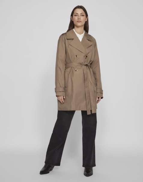 VILA - Trenchcoat in walnootbruin - view 1