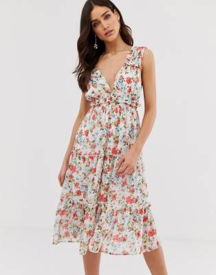 vila floral midi dress