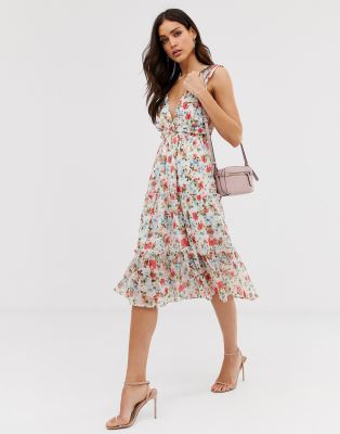 vila floral midi dress