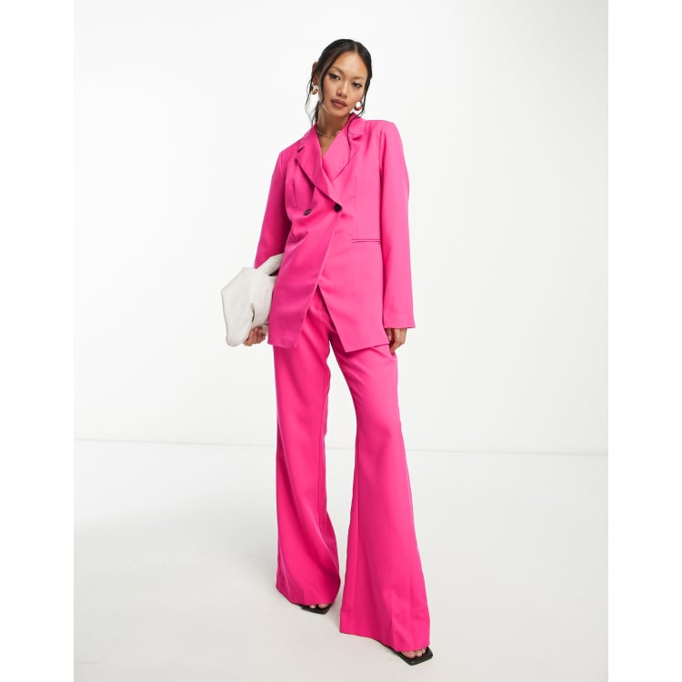 White 2-Piece Formal Flared Pantsuit