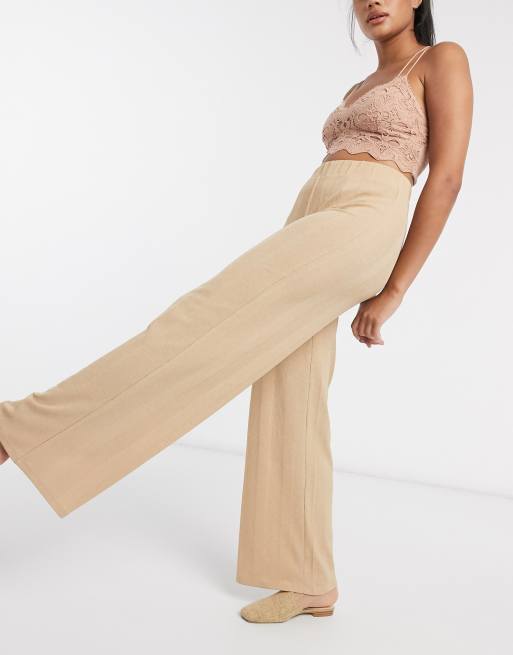 Camel Wide Leg Lounge Pants