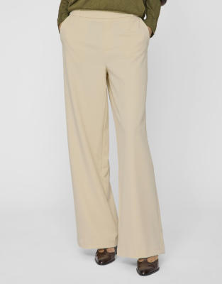 Vila Wide-leg trousers in sandshell-White