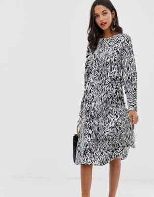 Vila zebra print midi dress ASOS