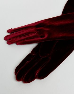 long velvet gloves