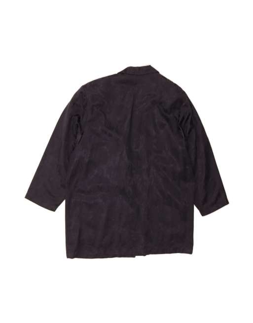 Vintage 1 Button 3/4 Sleeve Blazer Jacket UK 16 Large In Black Floral, 2 of 4