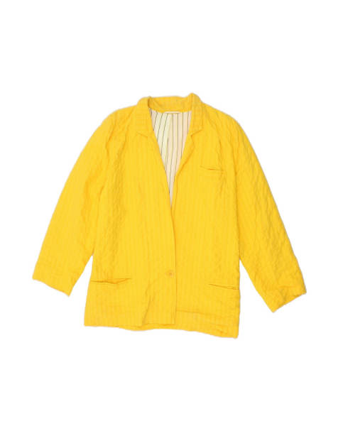 Vintage 1 Button Blazer Jacket EU 40 Medium In Yellow - view 1