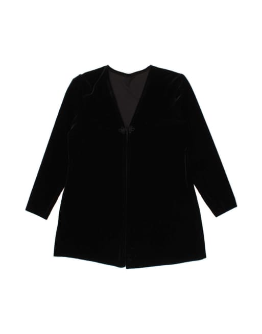 Vintage 1 Button Blazer Jacket UK 14 Medium In Black