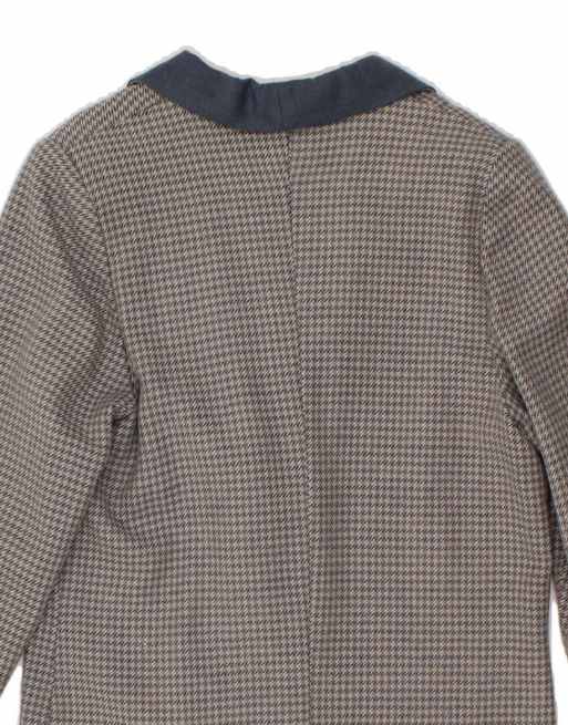 Vintage 1 Button Blazer Jacket UK 14 Medium In Grey Houndstooth, 4 of 4