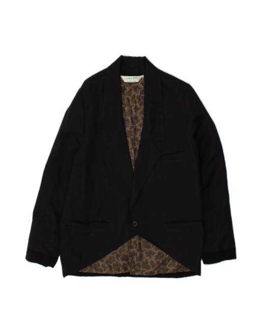 Vintage 1 Button Blazer Jacket UK 36 Small In Black