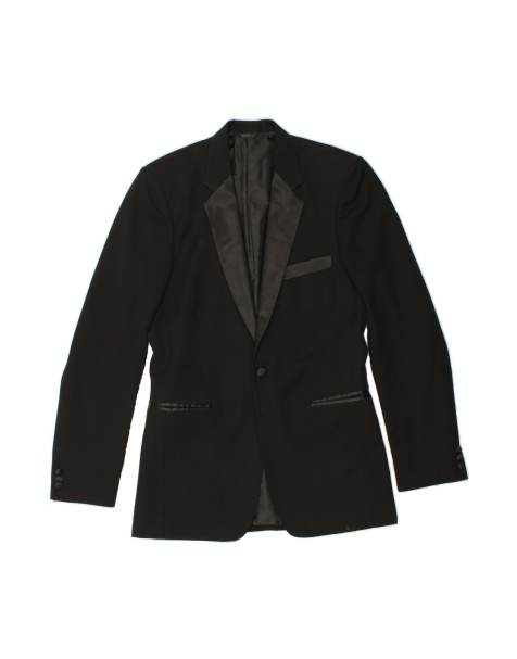 Vintage 1 Button Blazer Jacket UK 38 Medium In Black - view 1