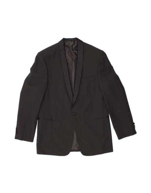 Vintage 1 Button Blazer Jacket UK 38 Medium In Black