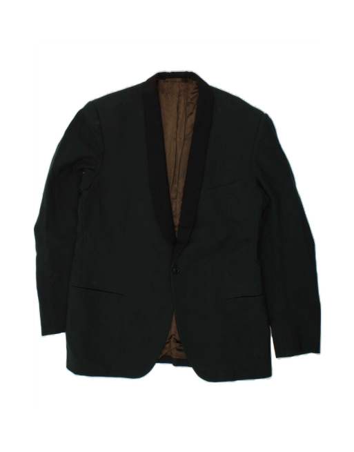 Vintage 1 Button Blazer Jacket UK 38 Medium In Green