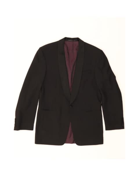 Vintage 1 Button Blazer Jacket UK 40 Large In Black - view 1