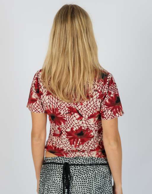 Vintage 17 & co S blouse in burgundy red, 2 of 4