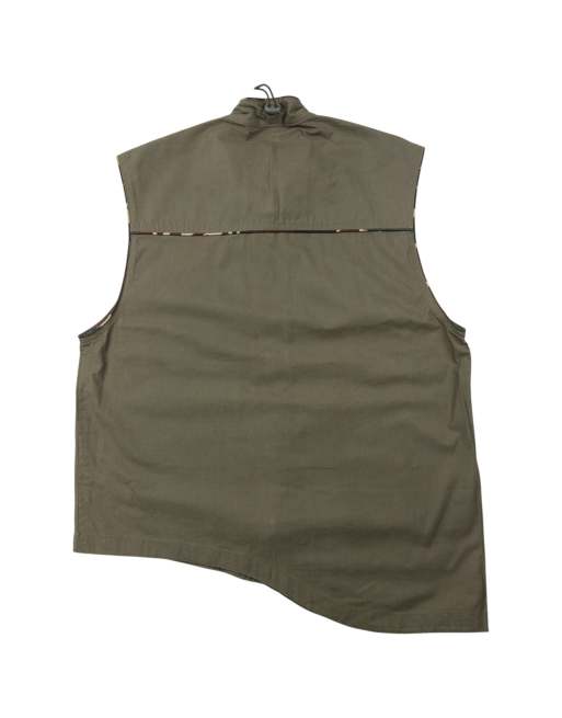Vintage 1999 Maharishi asymmetric zip up gilet size m in green | ASOS