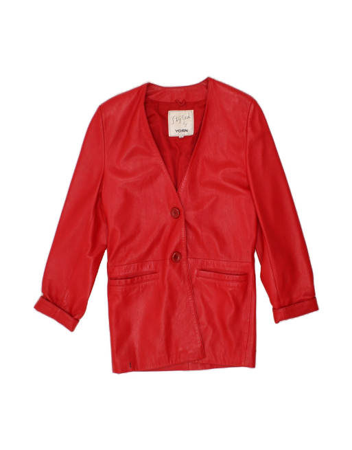 Vintage 2 Button Blazer Jacket EU 36 Small In Red