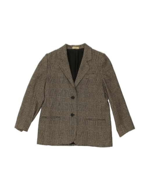 Vintage 2 Button Blazer Jacket EU 46 XL In Grey Check